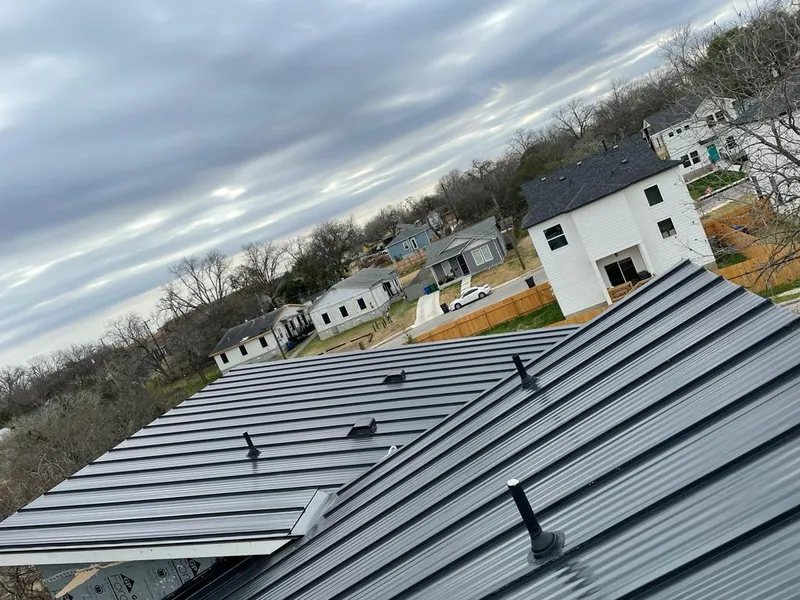 Standing seam metal roof panels with vents for Skylight Repair in Polk
